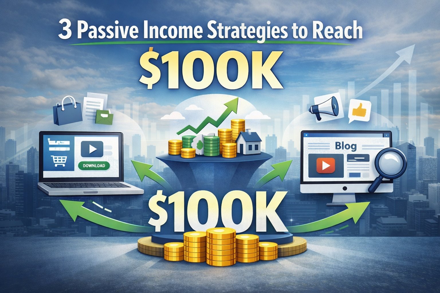 3 Proven Passive Income Strategies to Reach $100K (Without Quitting Your Job).